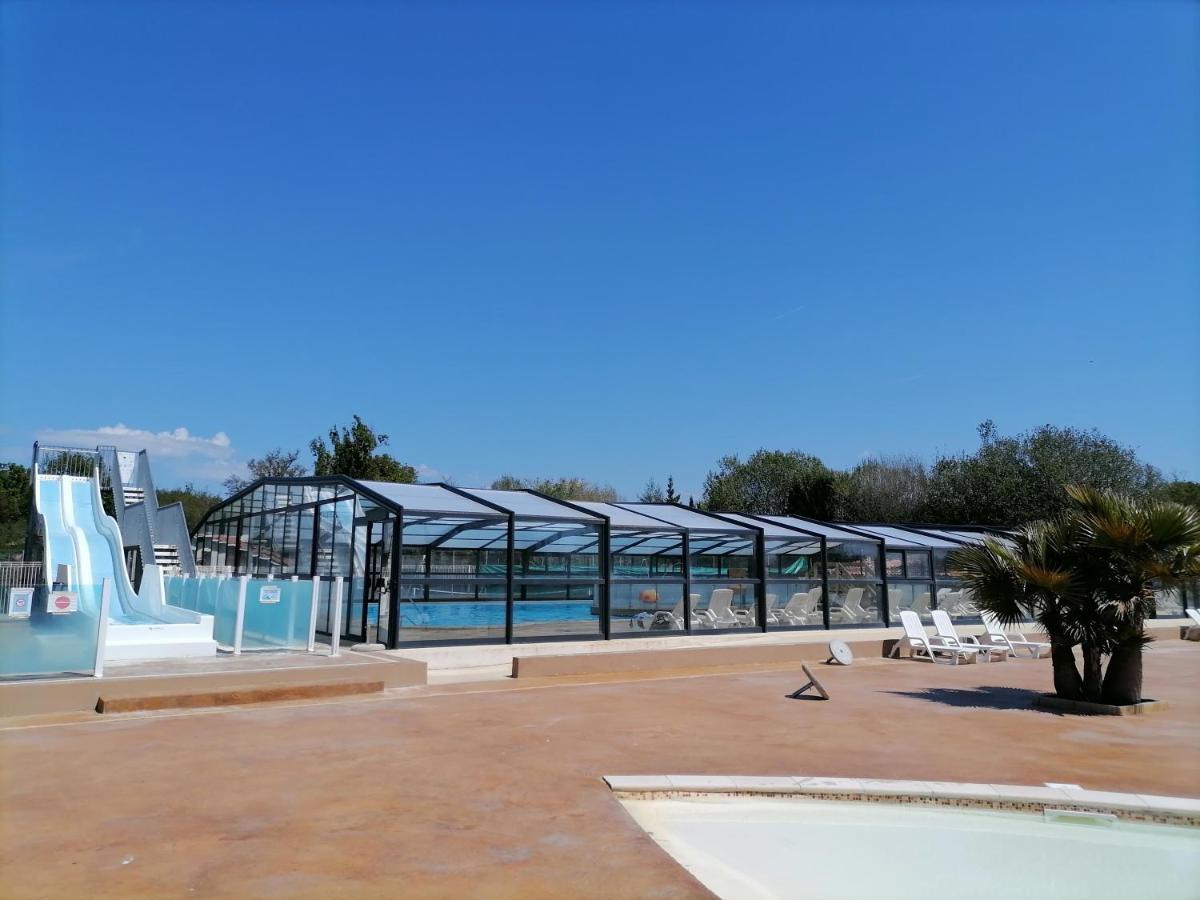 Mobil-Home Climatise Avec Piscine Aureilhan  Exterior photo